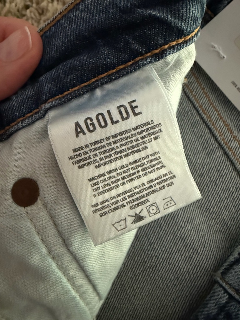 NEW NWT Agolde Harper jeans sz 29 mid rise relaxed straight FIx medium denim FP - Picture 9 of 14